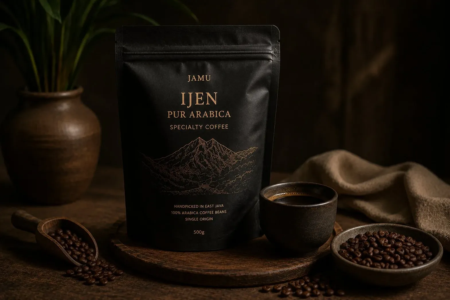 Café Java Ijen 500g, packaging JAMU Java