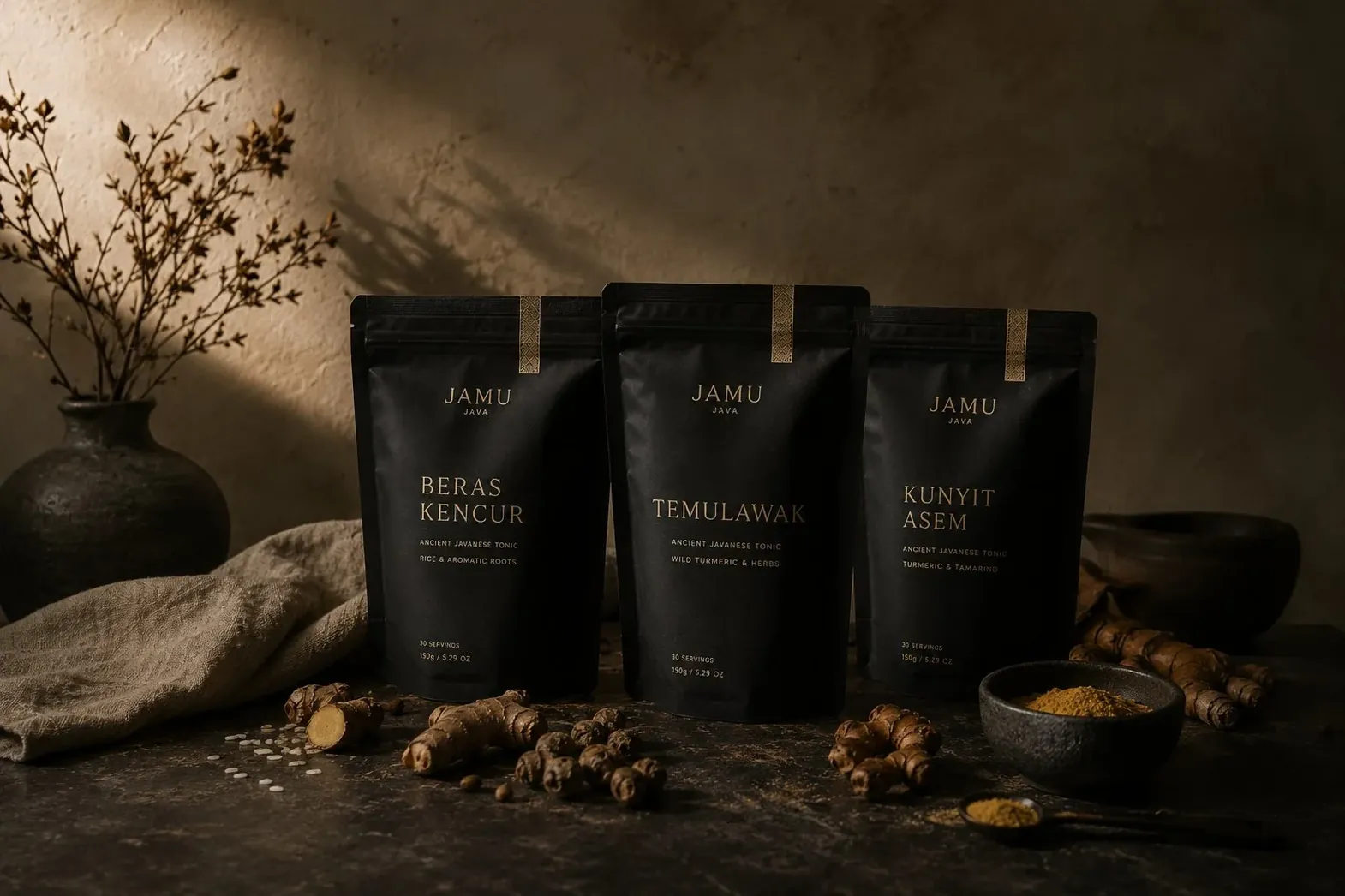 Pack Bien-être Jamu, les 3 jamu ancestraux